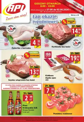 API Market - gazetka promocyjna Gazetka od środy 27.05 do wtorku 02.06