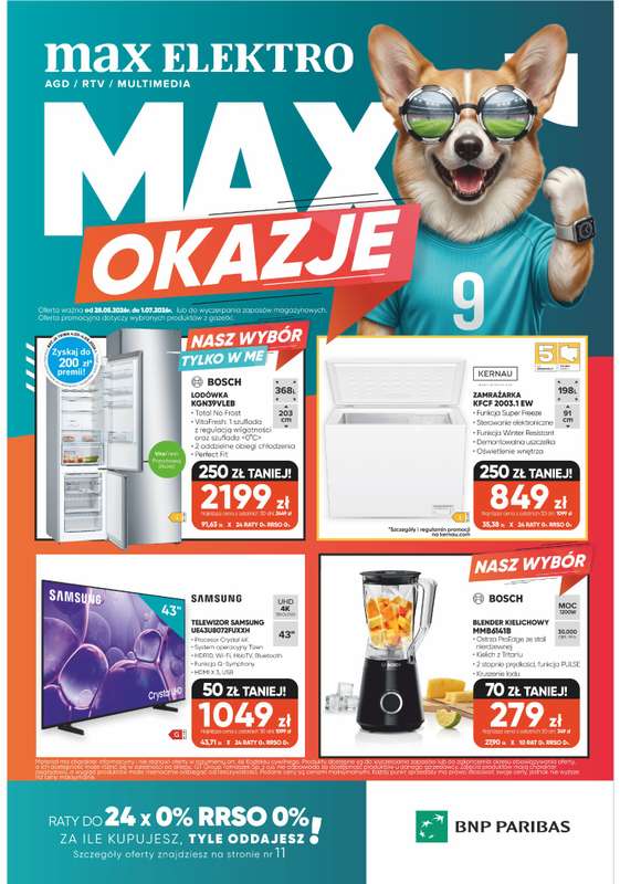 Max Elektro - gazetka promocyjna Gazetka od czwartku 28.05 do środy 01.07