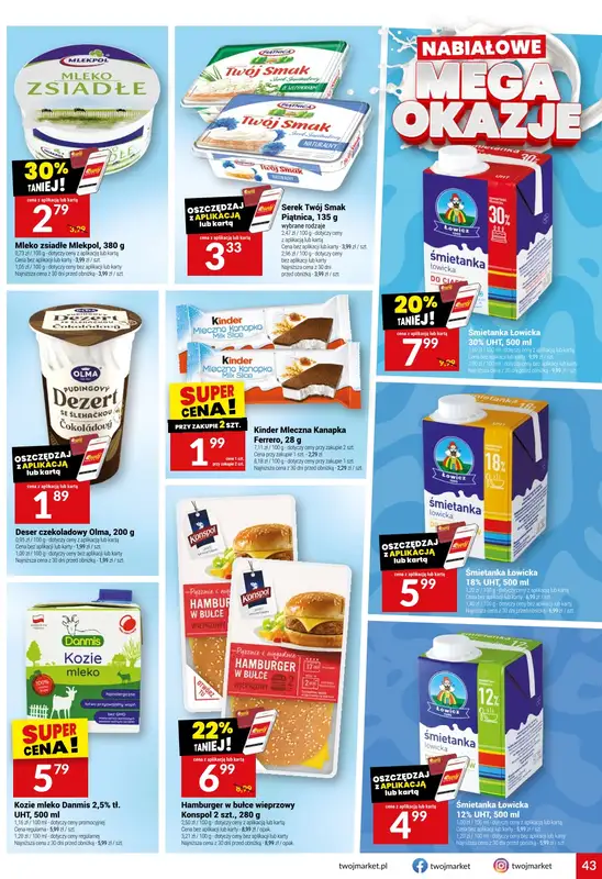 Twój Market - gazetka promocyjna Gazetka od środy 27.05 do poniedziałku 01.06 - strona 43
