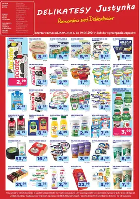 Delikatesy Justynka - gazetka promocyjna Gazetka od czwartku 28.05 do środy 10.06 - strona 4