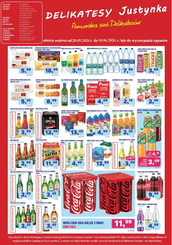 Delikatesy Justynka - gazetka promocyjna Gazetka od czwartku 28.05 do środy 10.06 - strona 7