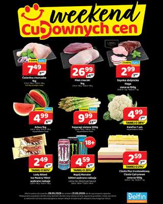 Delfin - gazetka promocyjna Weekend super cen w Aldi! od czwartku 28.05 do niedzieli 31.05