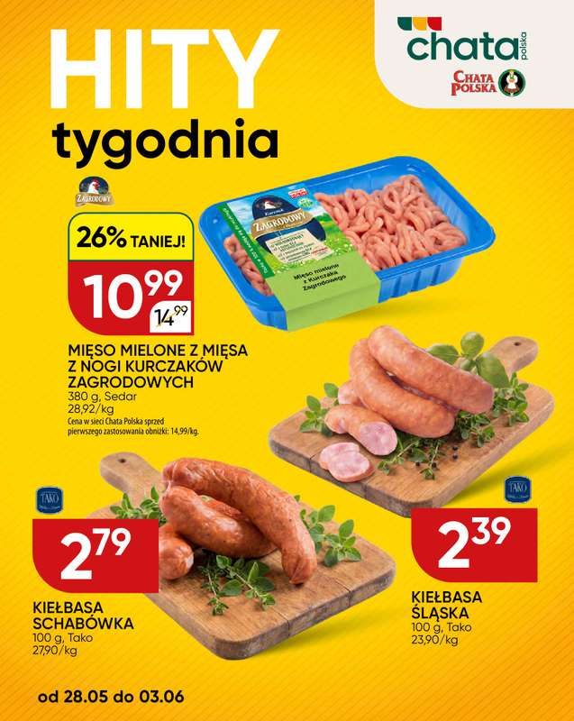 Chata Polska - gazetka promocyjna Hity tygodnia 28.05-03.06  do środy 03.06