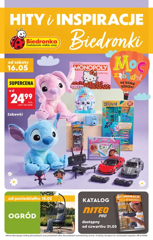 Biedronka - gazetka promocyjna Hity i inspiracje, od 16.05  