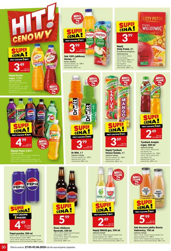 Twój Market - gazetka promocyjna Gazetka od środy 27.05 do poniedziałku 01.06 - strona 30