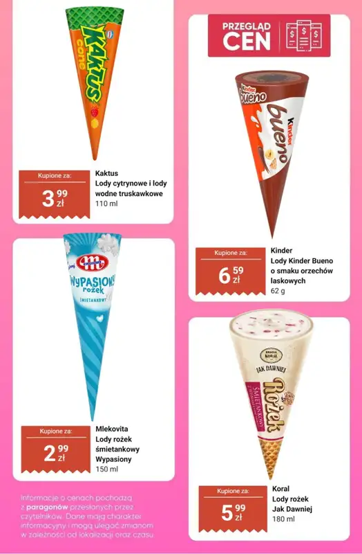 Dino - gazetka promocyjna Lody - przegląd cen od czwartku 28.05 do wtorku 02.06 - strona 12