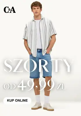 C&A - gazetka promocyjna Szorty męskie od 49,99 zł od czwartku 28.05 