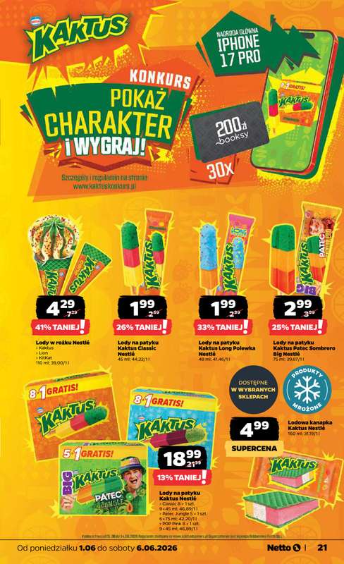 Netto - gazetka promocyjna Gazetka Spożywcza od poniedziałku 01.06 do soboty 06.06 - strona 21