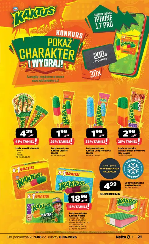 Netto - gazetka promocyjna Gazetka Spożywcza od poniedziałku 01.06 do soboty 06.06 - strona 21