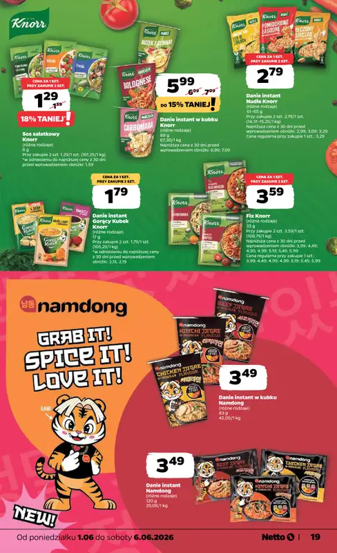 Netto - gazetka promocyjna Gazetka Spożywcza od poniedziałku 01.06 do soboty 06.06 - strona 19