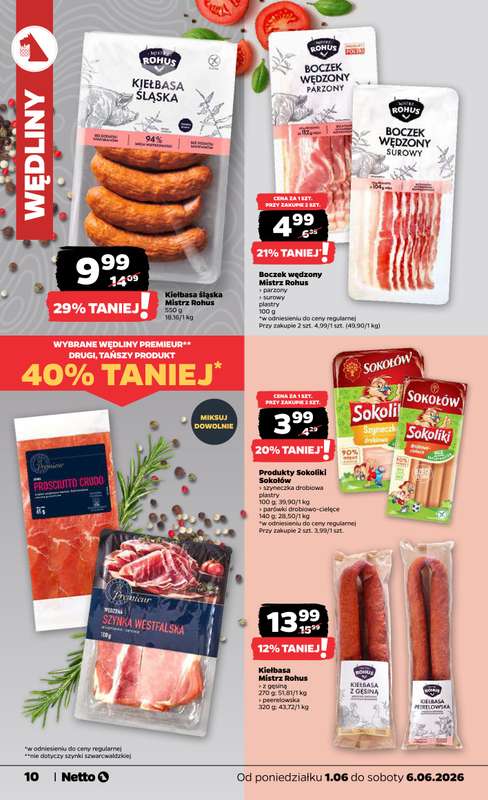 Netto - gazetka promocyjna Gazetka Spożywcza od poniedziałku 01.06 do soboty 06.06 - strona 10