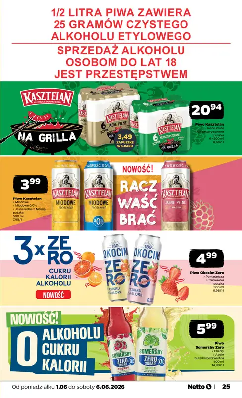 Netto - gazetka promocyjna Gazetka Spożywcza od poniedziałku 01.06 do soboty 06.06 - strona 25
