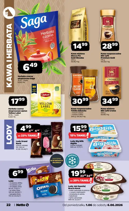 Netto - gazetka promocyjna Gazetka Spożywcza od poniedziałku 01.06 do soboty 06.06 - strona 22