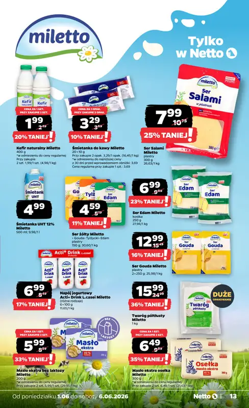 Netto - gazetka promocyjna Gazetka Spożywcza od poniedziałku 01.06 do soboty 06.06 - strona 13