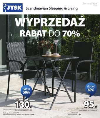 Jysk - gazetka promocyjna Wyprzedaż, Rabat do 70% od środy 03.06 do niedzieli 21.06