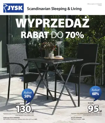 Jysk - gazetka promocyjna Wyprzedaż, Rabat do 70% od środy 03.06 do niedzieli 21.06