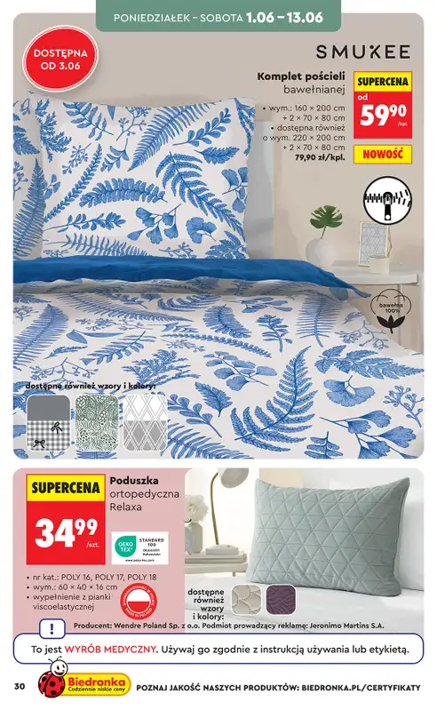 Biedronka - gazetka promocyjna Hity i inspiracje, od 30.05 od soboty 30.05 do środy 17.06 - strona 30