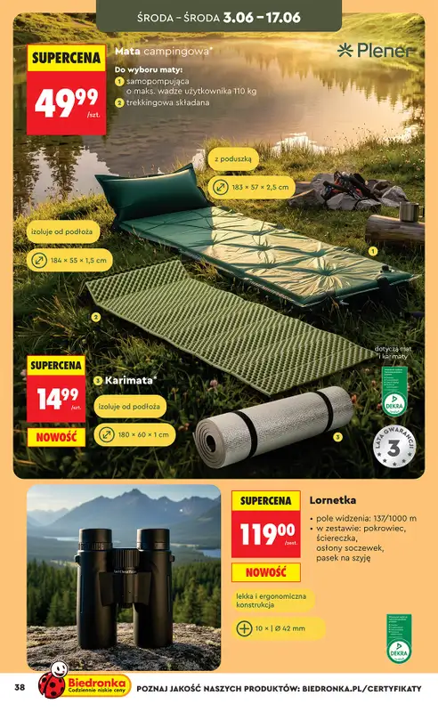 Biedronka - gazetka promocyjna Hity i inspiracje, od 30.05 od soboty 30.05 do środy 17.06 - strona 38