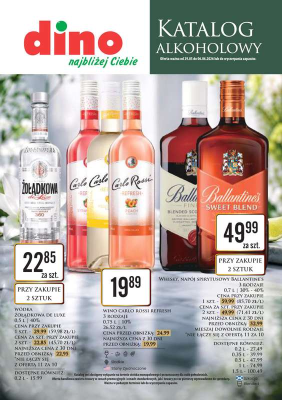 Dino - gazetka promocyjna Katalog alkoholowy od piątku 29.05 do soboty 06.06