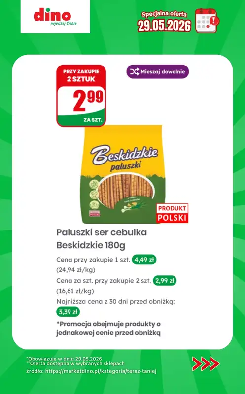 Dino - gazetka promocyjna Specjalna oferta na 29.05.2026 - promocje spoza gazetki od piątku 29.05 do piątku 29.05 - strona 2