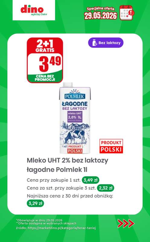 Dino - gazetka promocyjna Specjalna oferta na 29.05.2026 - promocje spoza gazetki od piątku 29.05 do piątku 29.05 - strona 7