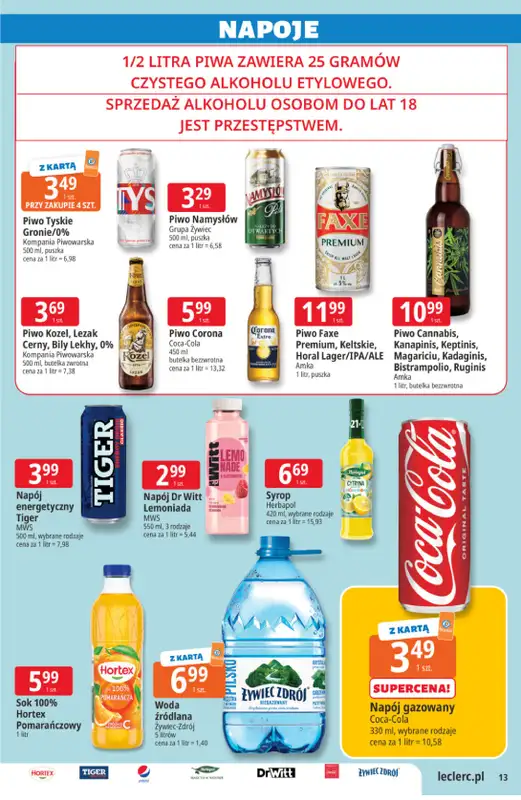 Leclerc - gazetka promocyjna Oferta E.Leclerc I Wybór w dobrej cenie od wtorku 02.06 do soboty 13.06 - strona 13