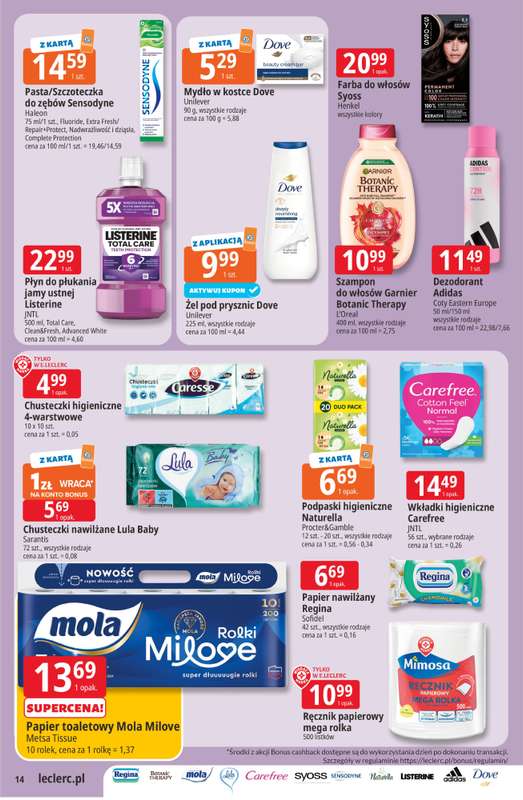 Leclerc - gazetka promocyjna Oferta E.Leclerc I Wybór w dobrej cenie od wtorku 02.06 do soboty 13.06 - strona 14