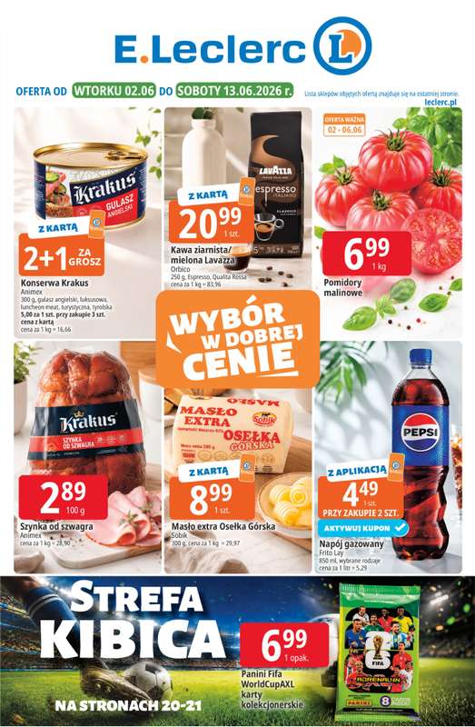Leclerc - gazetka promocyjna Oferta E.Leclerc I Wybór w dobrej cenie od wtorku 02.06 do soboty 13.06