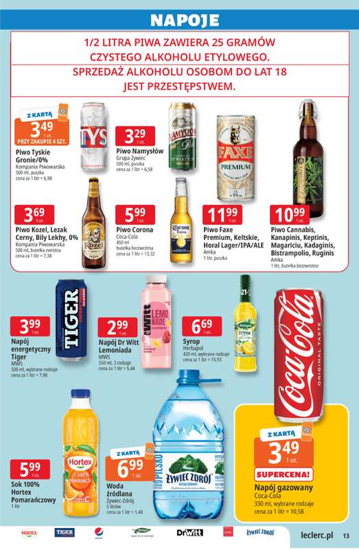 Leclerc - gazetka promocyjna Oferta E.Leclerc I Wybór w dobrej cenie od wtorku 02.06 do soboty 13.06 - strona 13