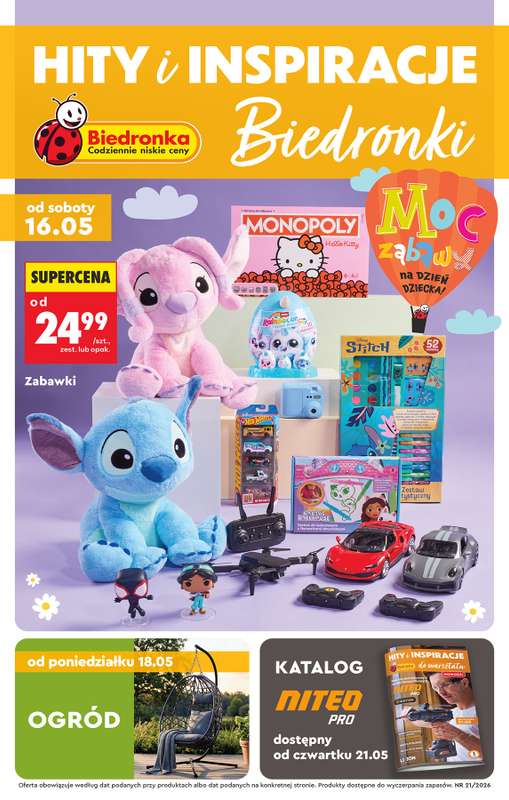Biedronka - gazetka promocyjna Hity i inspiracje, od 16.05 od soboty 16.05 do środy 03.06