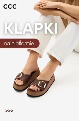 CCC - gazetka promocyjna Klapki na platformie od soboty 30.05 