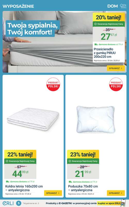 ERLI - gazetka promocyjna Wyposaż dom taniej na ERLI! od piątku 29.05 do niedzieli 31.05 - strona 5