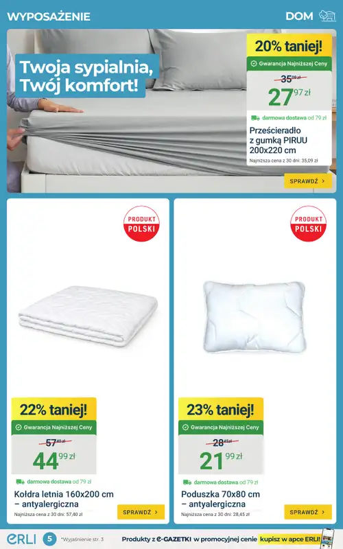 ERLI - gazetka promocyjna Wyposaż dom taniej na ERLI! od piątku 29.05 do niedzieli 31.05 - strona 5