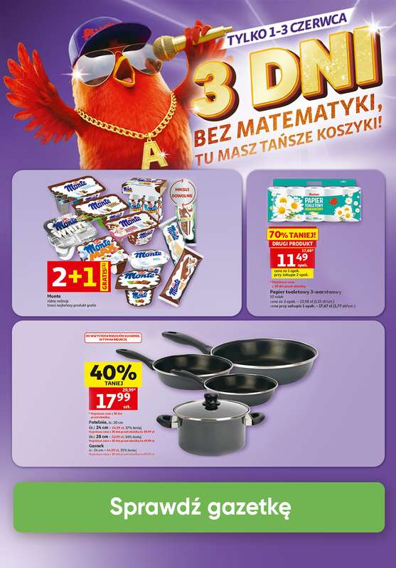 Auchan - gazetka promocyjna Oferta 3-dniowa od poniedziałku 01.06 do środy 03.06