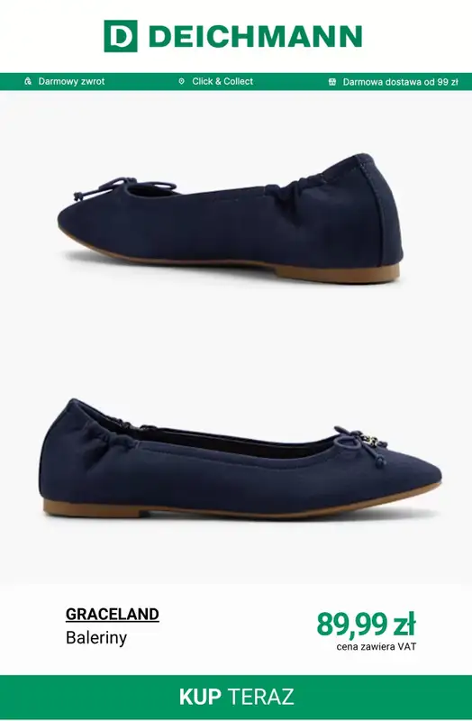 Deichmann - gazetka promocyjna Baleriny damskie od piątku 29.05  - strona 10
