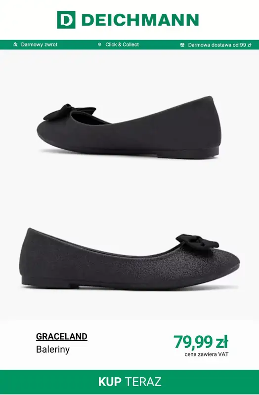 Deichmann - gazetka promocyjna Baleriny damskie od piątku 29.05  - strona 12