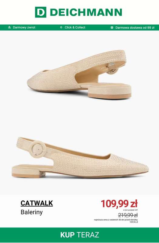Deichmann - gazetka promocyjna Baleriny damskie od piątku 29.05  - strona 3