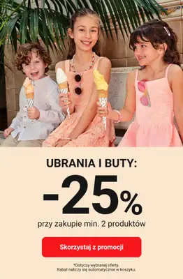 Smyk - gazetka promocyjna Ubrania i buty: -25% przy zakupie min. 2 szt. od piątku 29.05 do poniedziałku 01.06