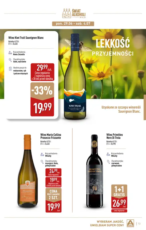 Aldi - gazetka promocyjna Świat alkoholi od poniedziałku 01.06 do soboty 04.07 - strona 13