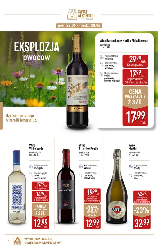 Aldi - gazetka promocyjna Świat alkoholi od poniedziałku 01.06 do soboty 04.07 - strona 10
