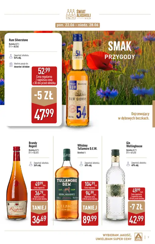 Aldi - gazetka promocyjna Świat alkoholi od poniedziałku 01.06 do soboty 04.07 - strona 9