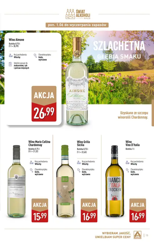 Aldi - gazetka promocyjna Świat alkoholi od poniedziałku 01.06 do soboty 04.07 - strona 15