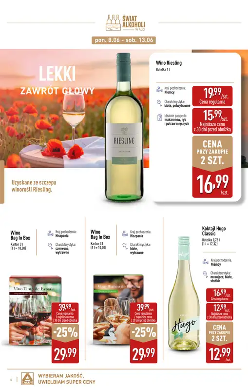 Aldi - gazetka promocyjna Świat alkoholi od poniedziałku 01.06 do soboty 04.07 - strona 6