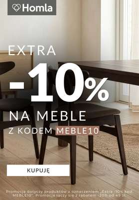 Homla - gazetka promocyjna Dodatkowe -10% na meble od piątku 29.05 do niedzieli 31.05
