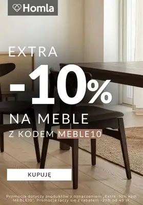 Homla - gazetka promocyjna Dodatkowe -10% na meble od piątku 29.05 do niedzieli 31.05
