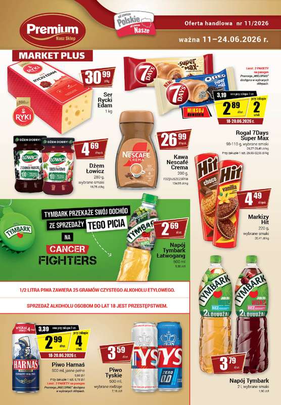 Premium Nasz Sklep - gazetka promocyjna Gazetka Premium Market Plus od czwartku 11.06 do środy 24.06