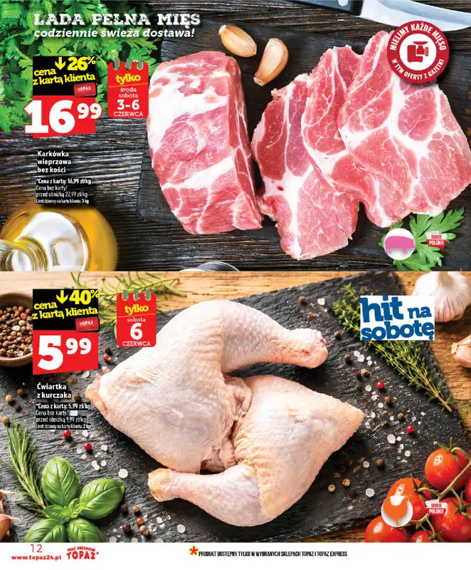 TOPAZ - gazetka promocyjna Gazetka od środy 03.06 do środy 10.06 - strona 12