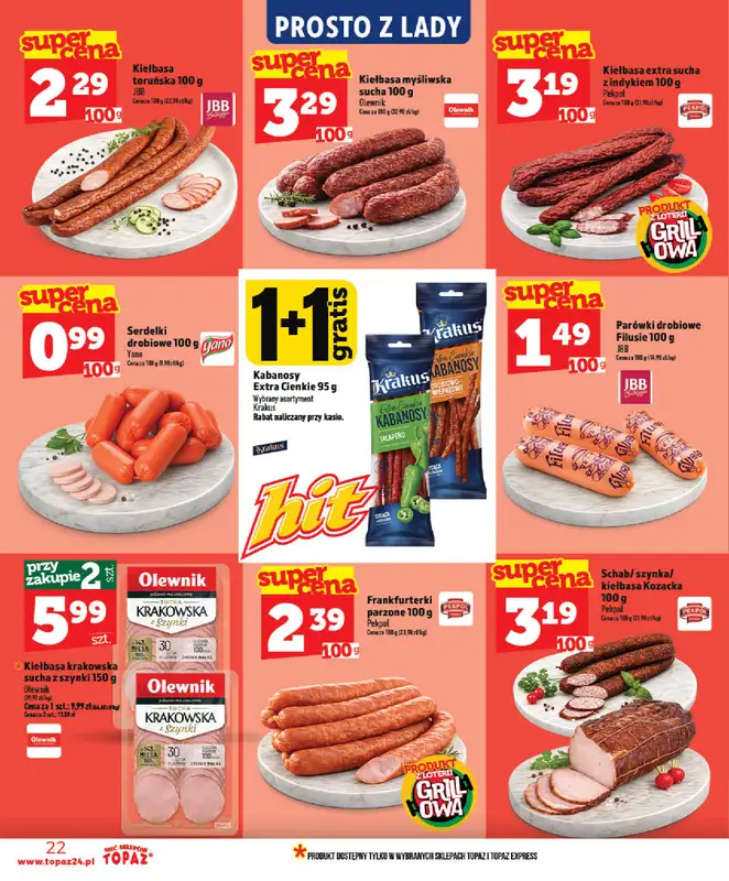 TOPAZ - gazetka promocyjna Gazetka od środy 03.06 do środy 10.06 - strona 22