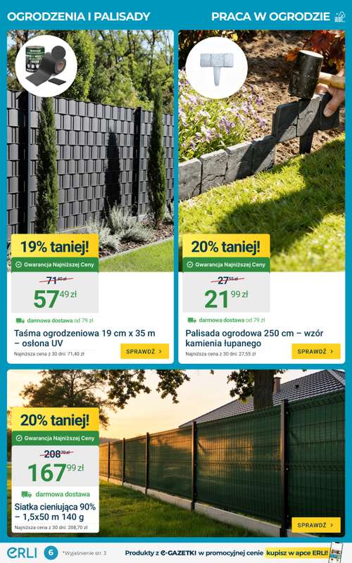 ERLI - gazetka promocyjna Hity Ogrodowe tygodnia! Oszczędzaj z ERLI! od poniedziałku 01.06 do niedzieli 07.06 - strona 6