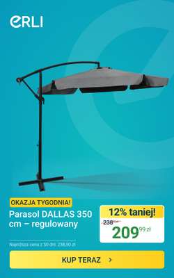 ERLI - gazetka promocyjna Okazja Tygodnia Parasol! od poniedziałku 01.06 do niedzieli 07.06